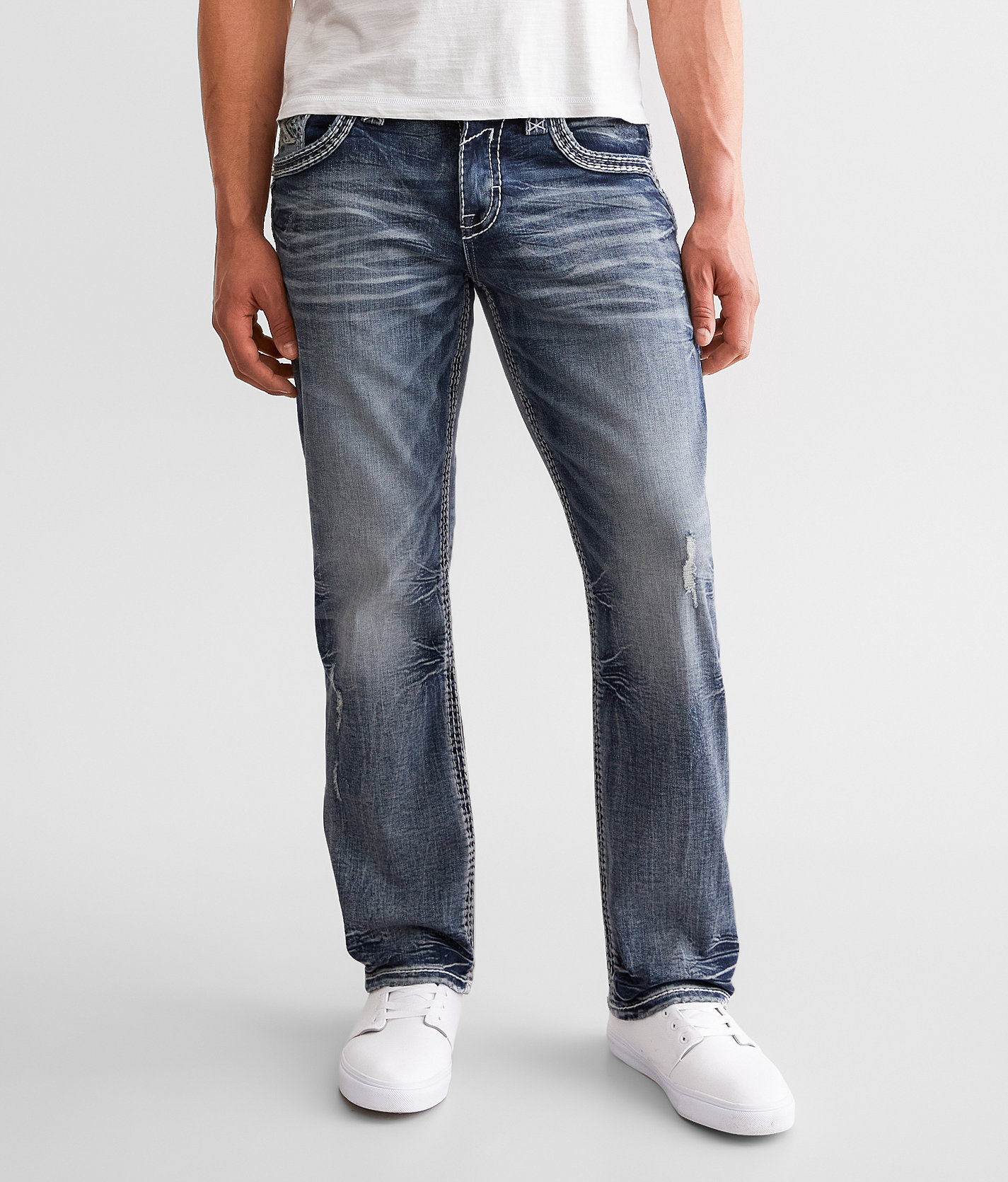 Rock Revival Domingo Relaxed Taper Stretch Jean - Men's Jeans in Domingo EQ201
