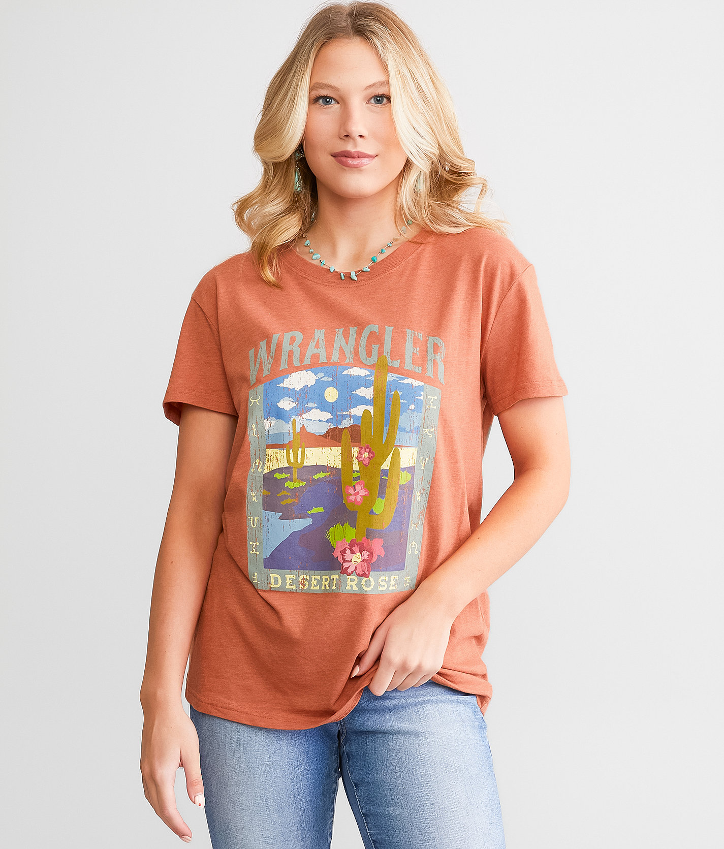 Wrangler® Desert Oversized T-Shirt - Women's T-Shirts in Redwood Heather