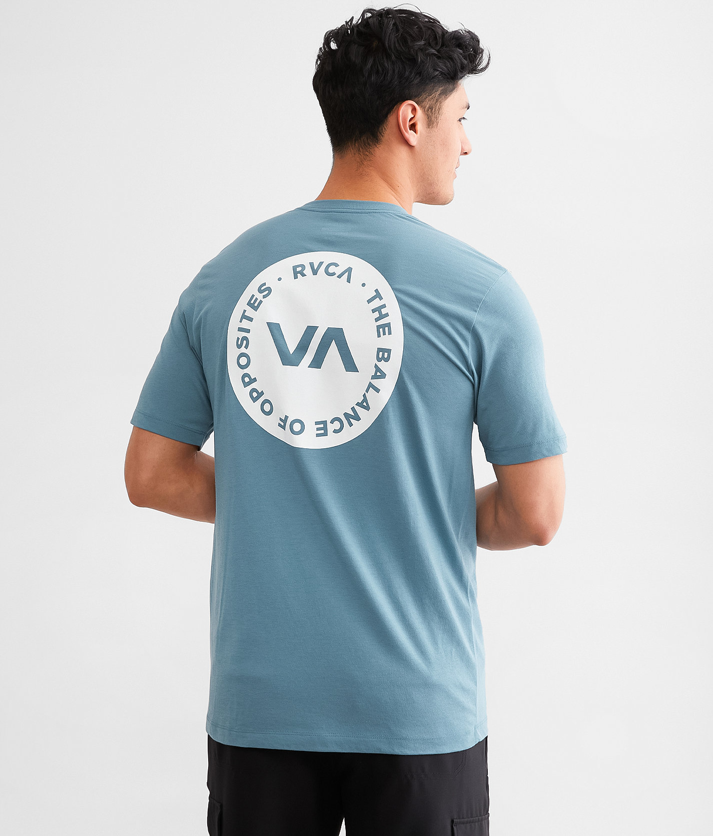 RVCA Boundary Sport T-Shirt - Men's T-Shirts in Blue Stone