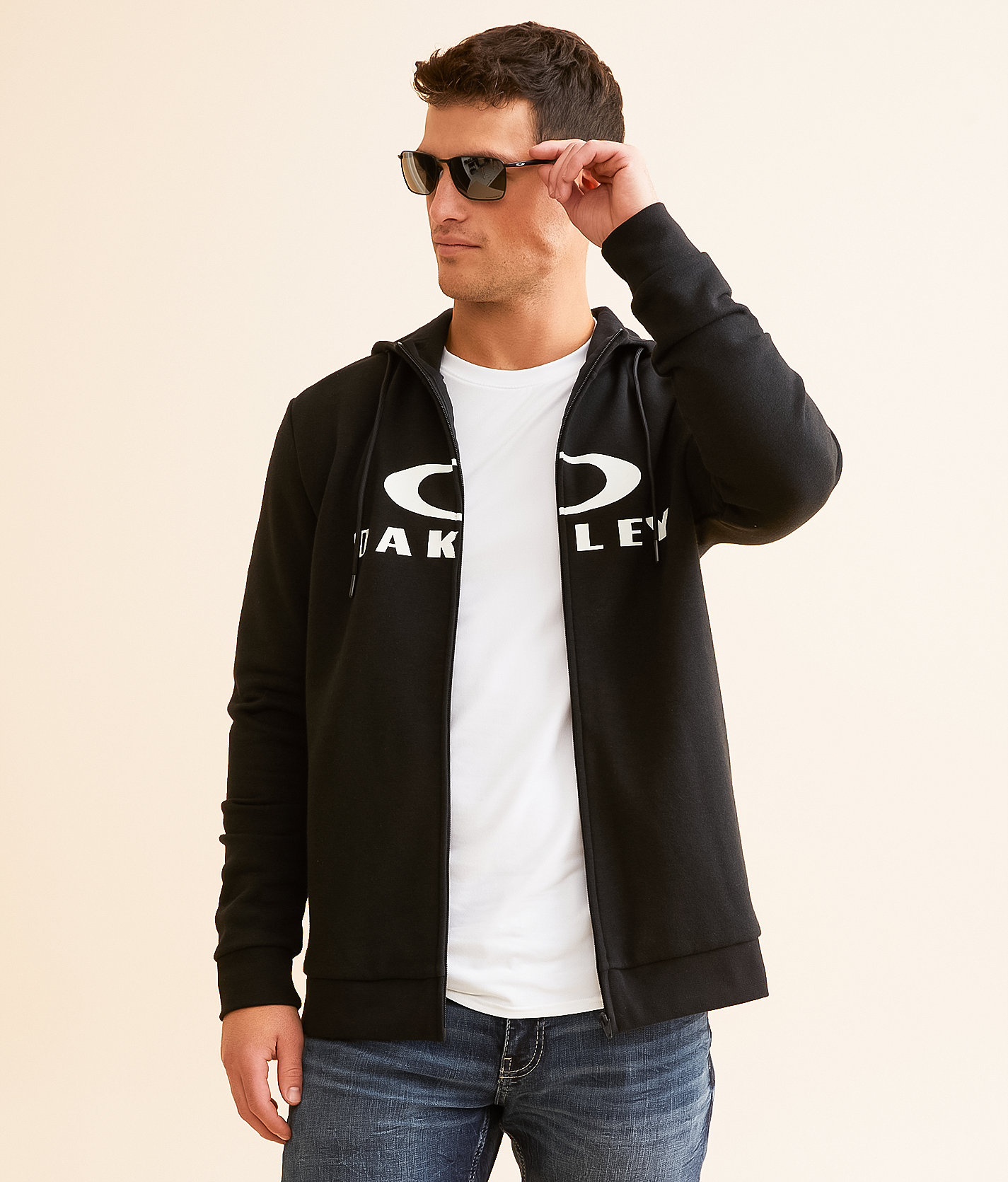 Oakley Bark 2.0 Hooded Sweatshirt - Men's Sweatshirts in Black White