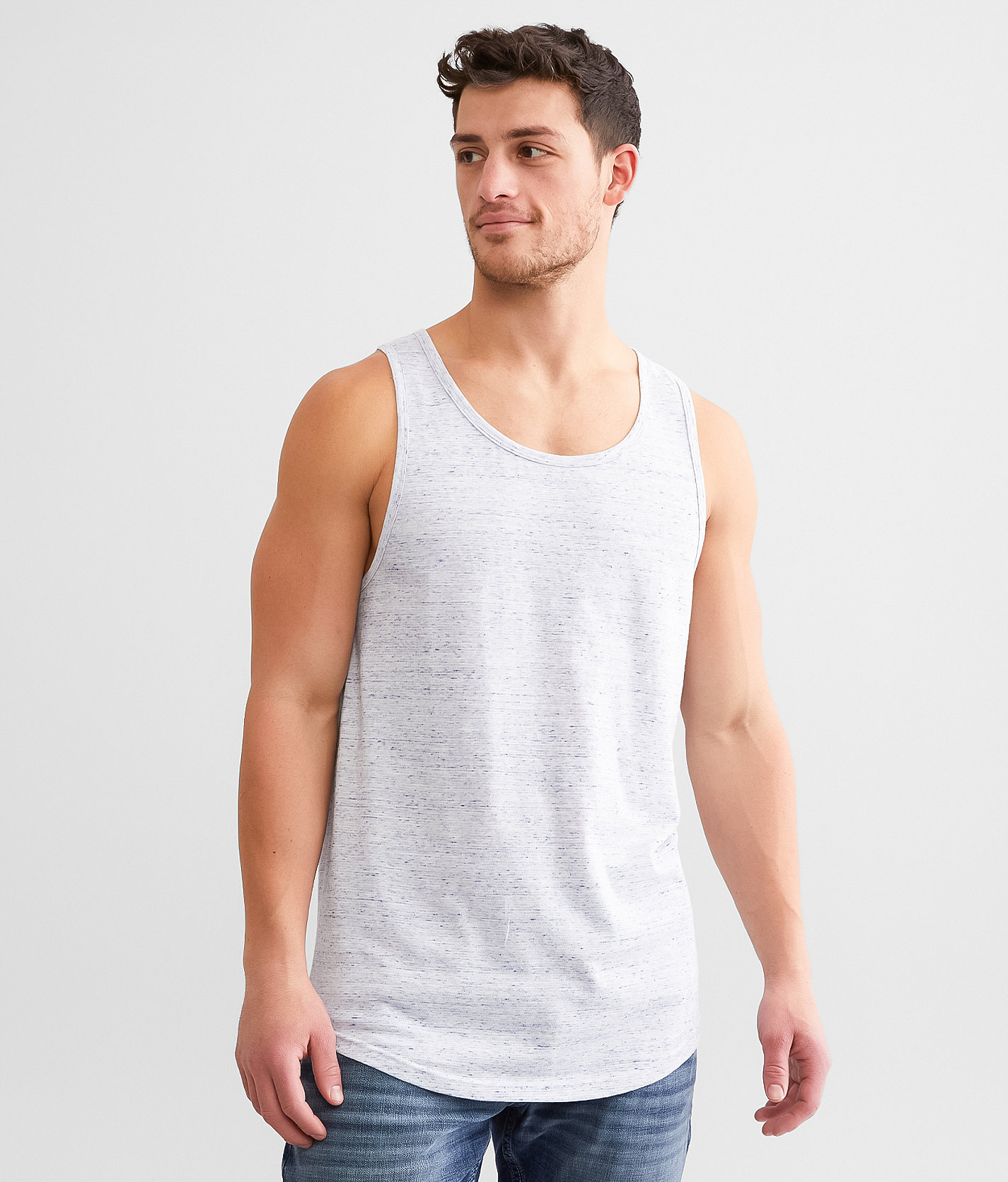 Departwest Slub Knit Tank Top - Men's Tank Tops in Blue