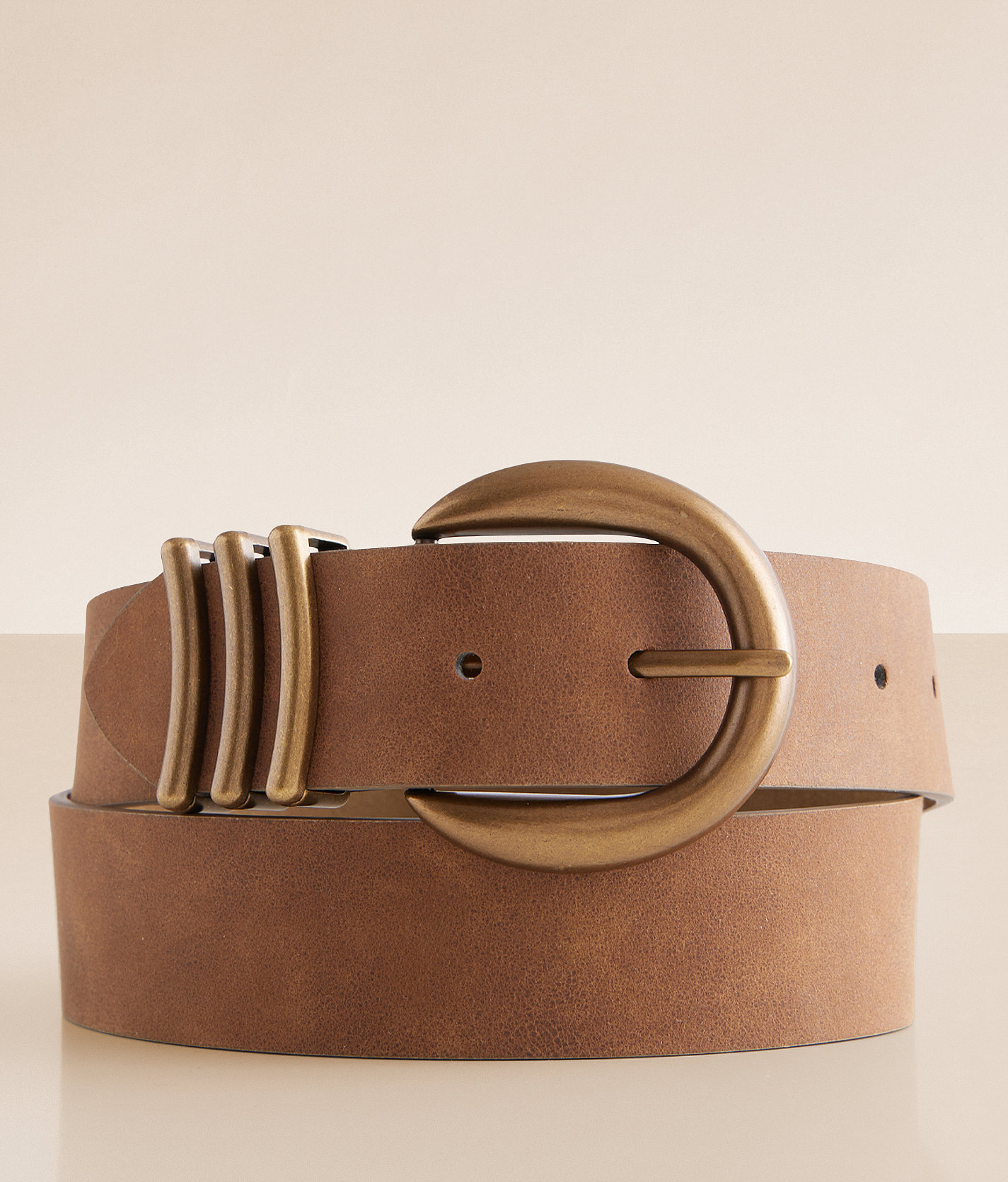 BKE Distressed Basic Belt - Women's Belts in Brown