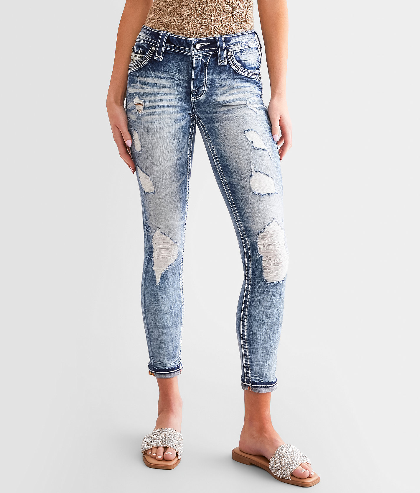 Rock Revival Saoirse Low Rise Ankle Skinny Stretch Jean - Women's Jeans in Saoirse FA208