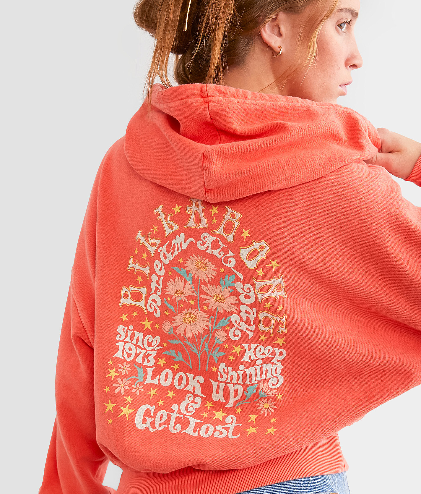 Billabong All Time Hooded Sweatshirt - Women's Sweatshirts in Papaya