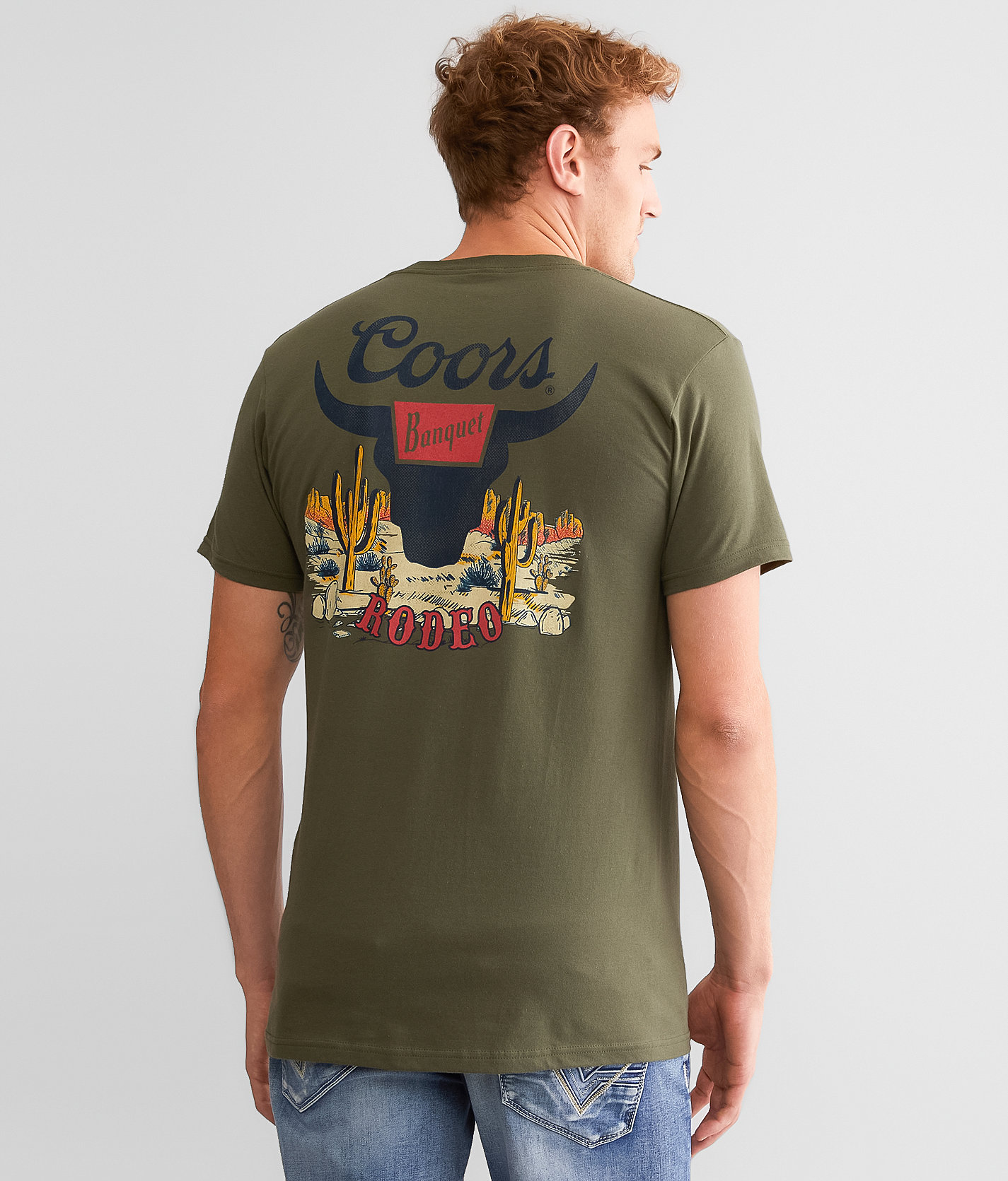tee luv Coors Banquet® Desert T-Shirt - Men's T-Shirts in Surplus Green