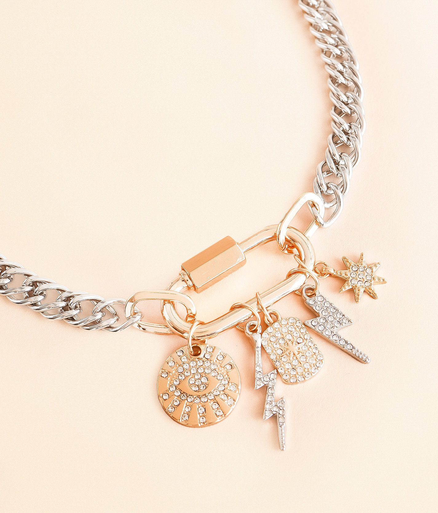 boutique by BKE Glitz Charm Statement Necklace - Women's Jewelry in Mixed Metal