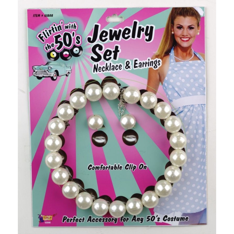 Pearl Necklace And Earrings