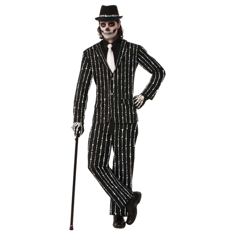 Bone Pin Stripe Suit Std