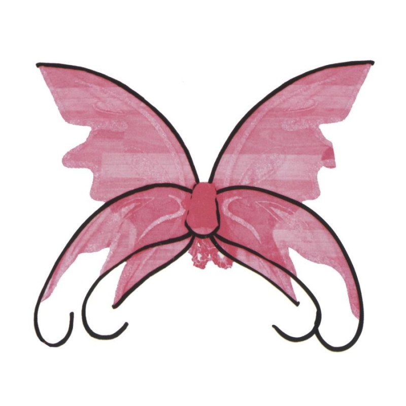 Wings Butterfly Pink W/Blk Trm