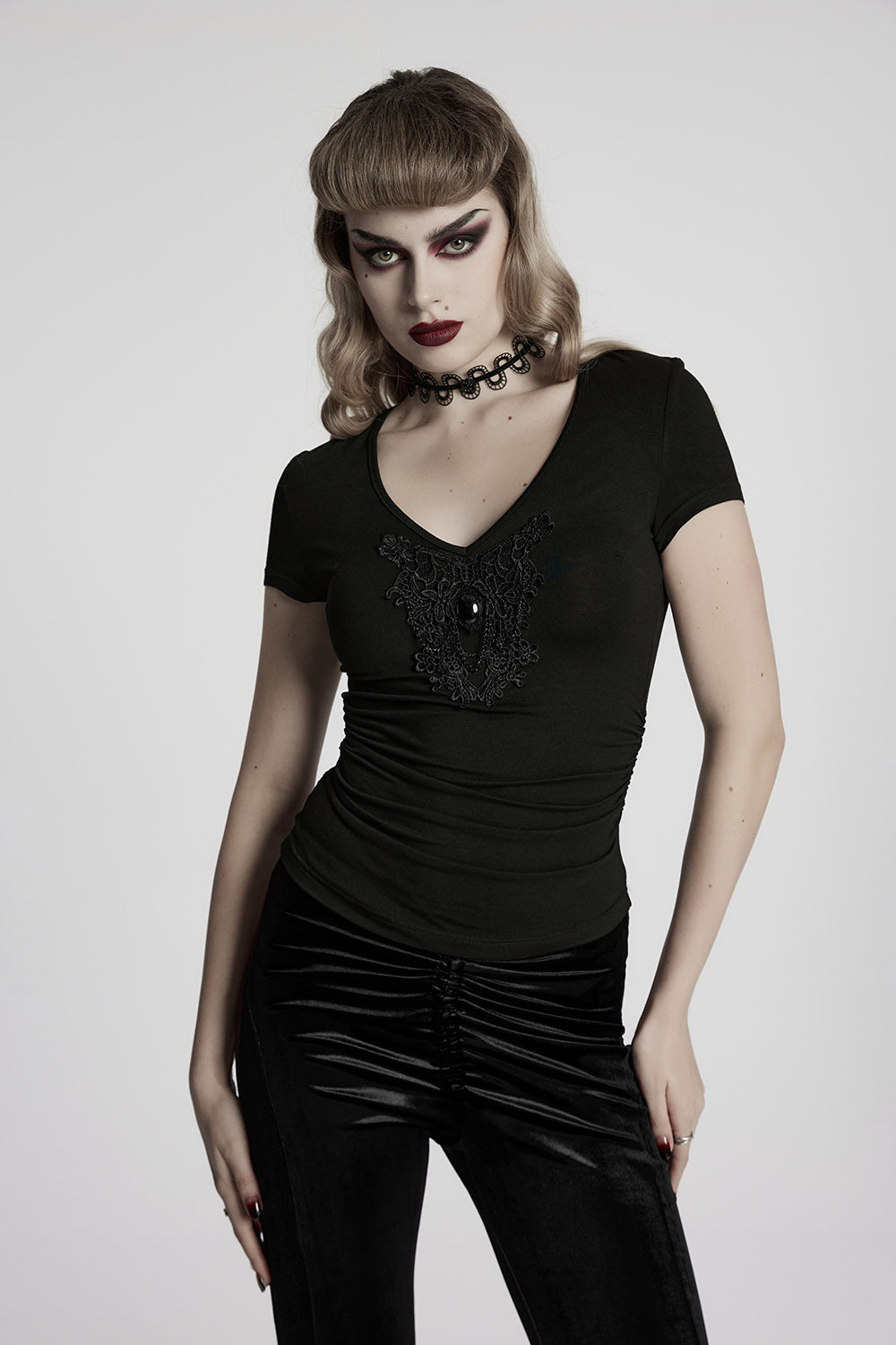 Melancholia Embroidered Short Sleeve Shirt
