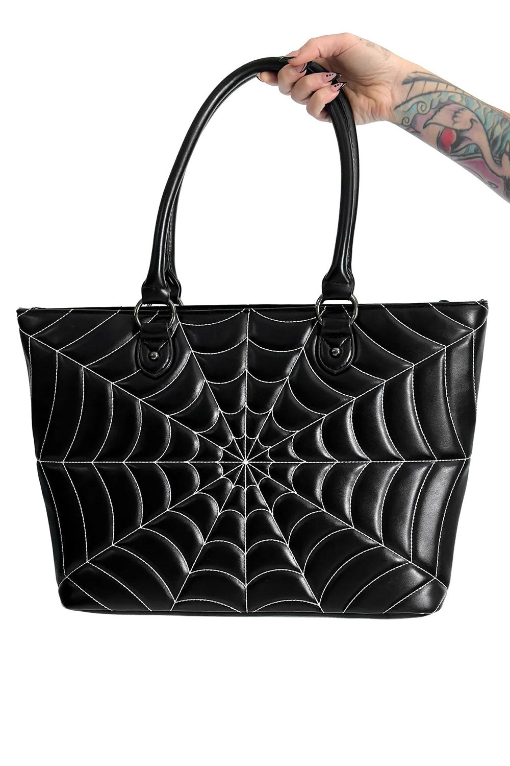 Spiderweb Tote [Black/White]
