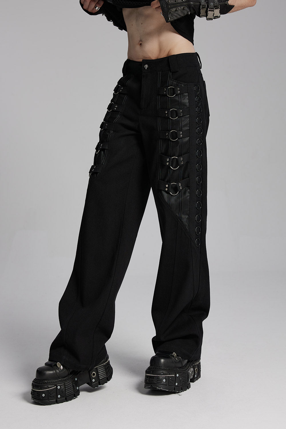 Night Hunt Metal Hardware Baggy Pants