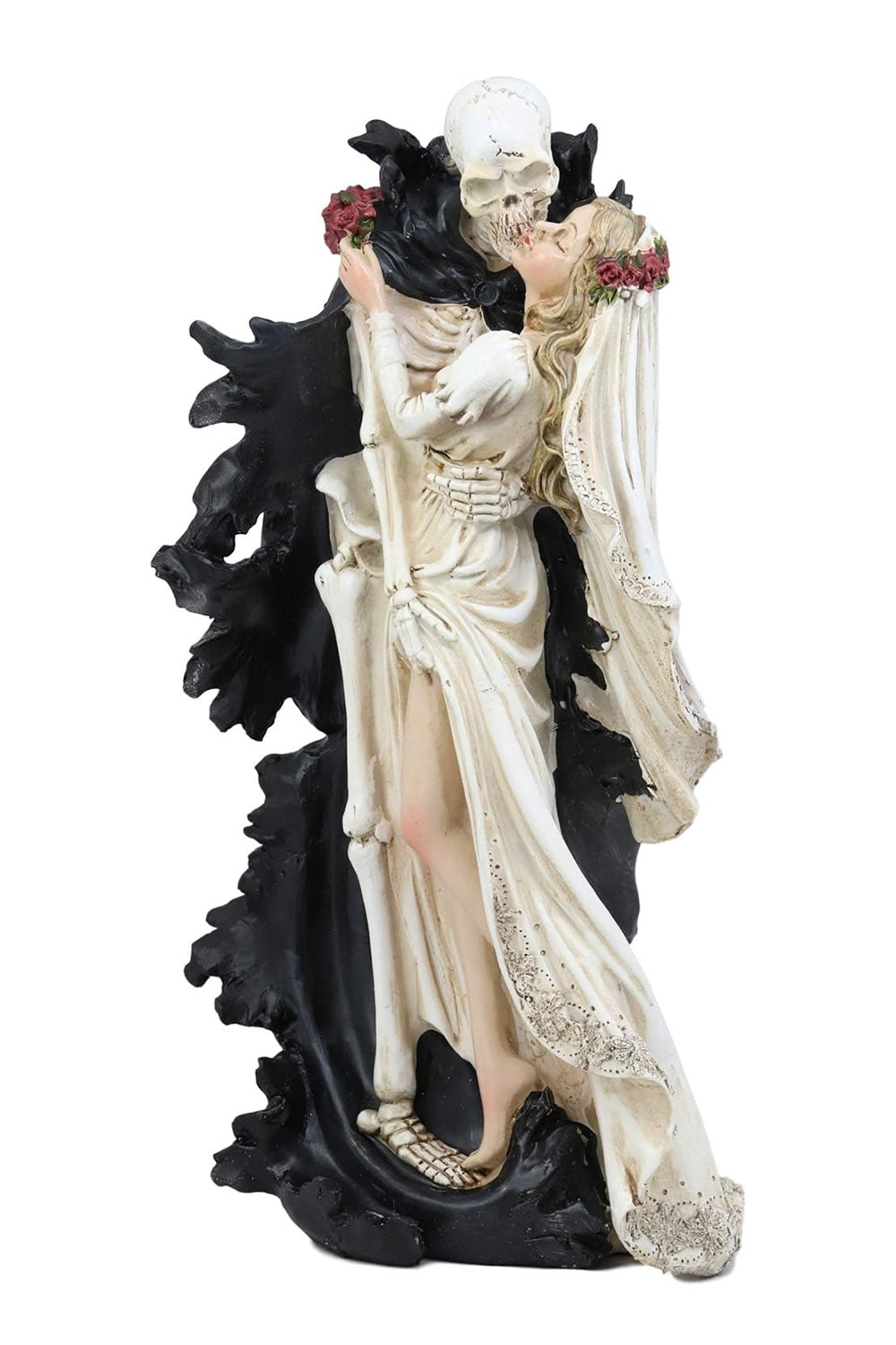 Skeleton Couple Kissing Statue