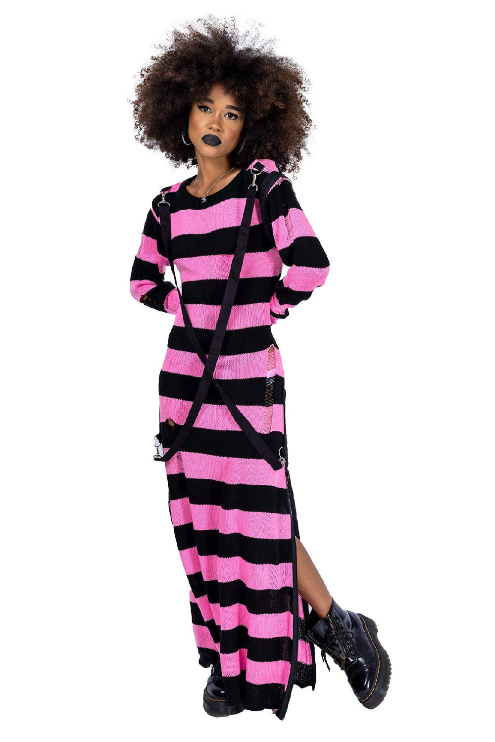 Petunia Dress [BLACK/PINK]