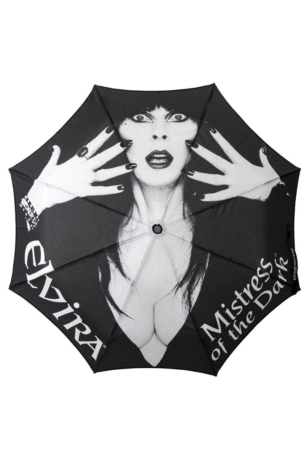 Skull Handle Elvira Classic Logo Umbrella