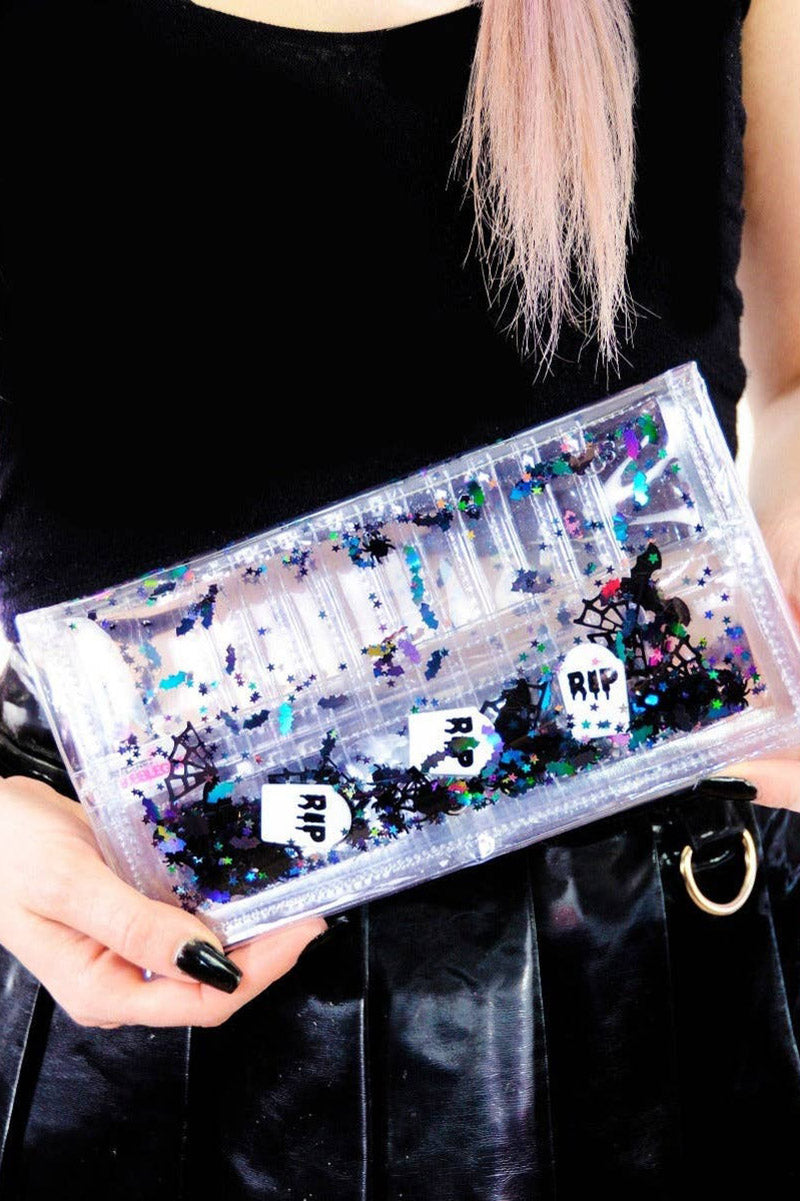 Too Cute Too Spook Liquid Glitter Wallet [Clear]
