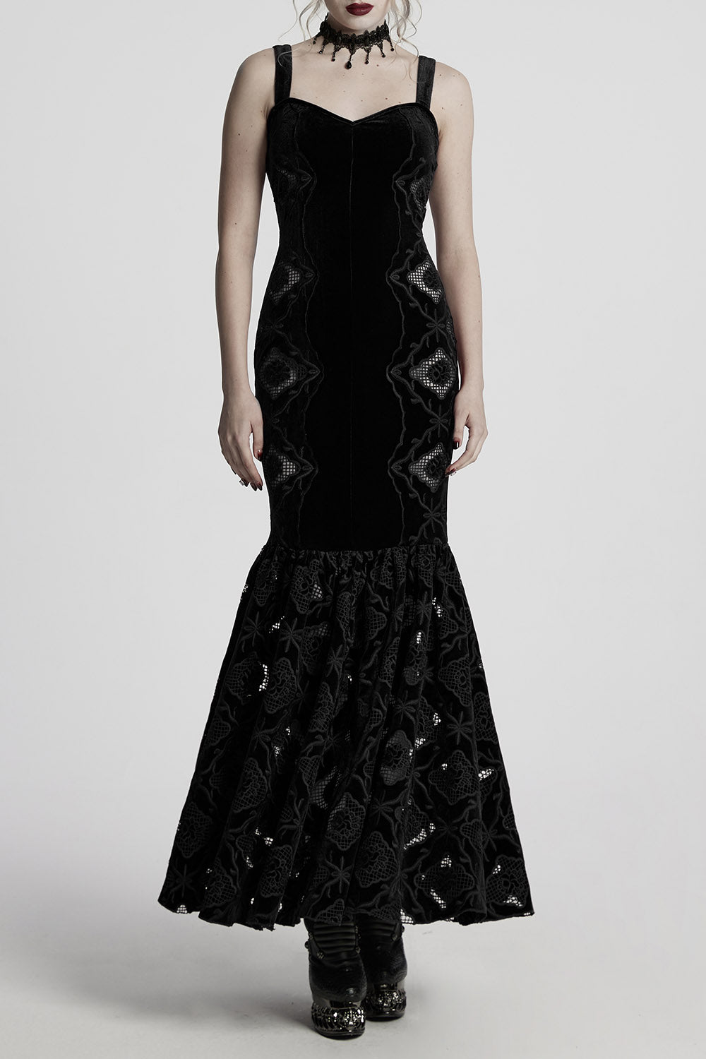 Mermaid Tears Lace-Up Fishtail Dress