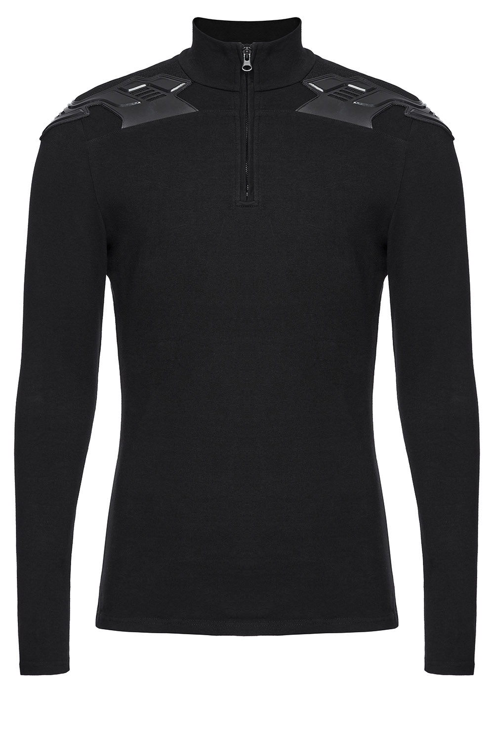 Black Armor Moto Turtleneck Top