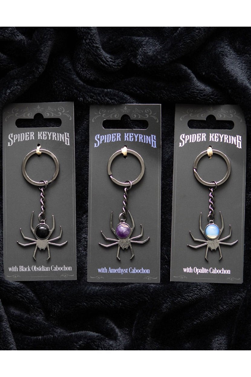 Gothic Crystal Spider Keyring [Mystery Item]