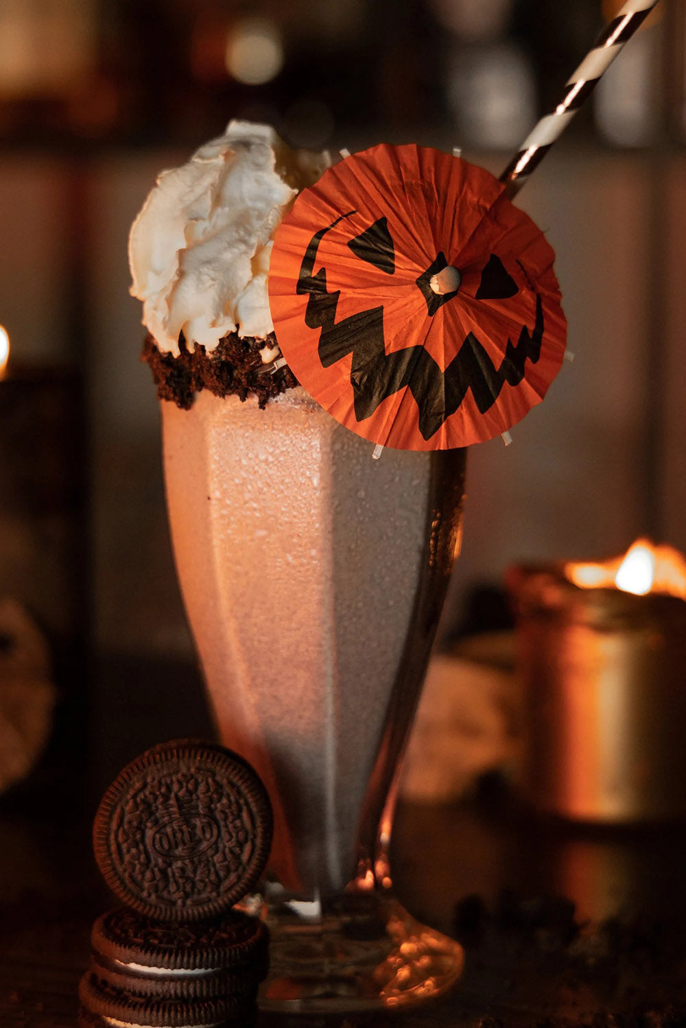 Spooky Cocktail Umbrellas [PUMPKIN]