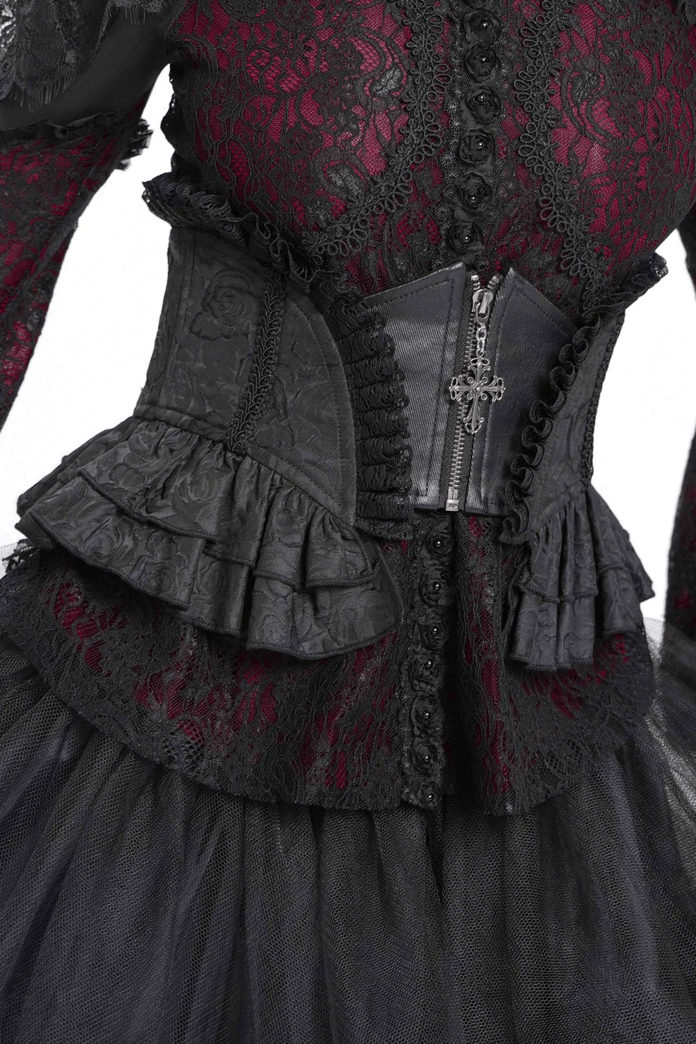 Mourning Hour Victorian Underbust Corset [Black]