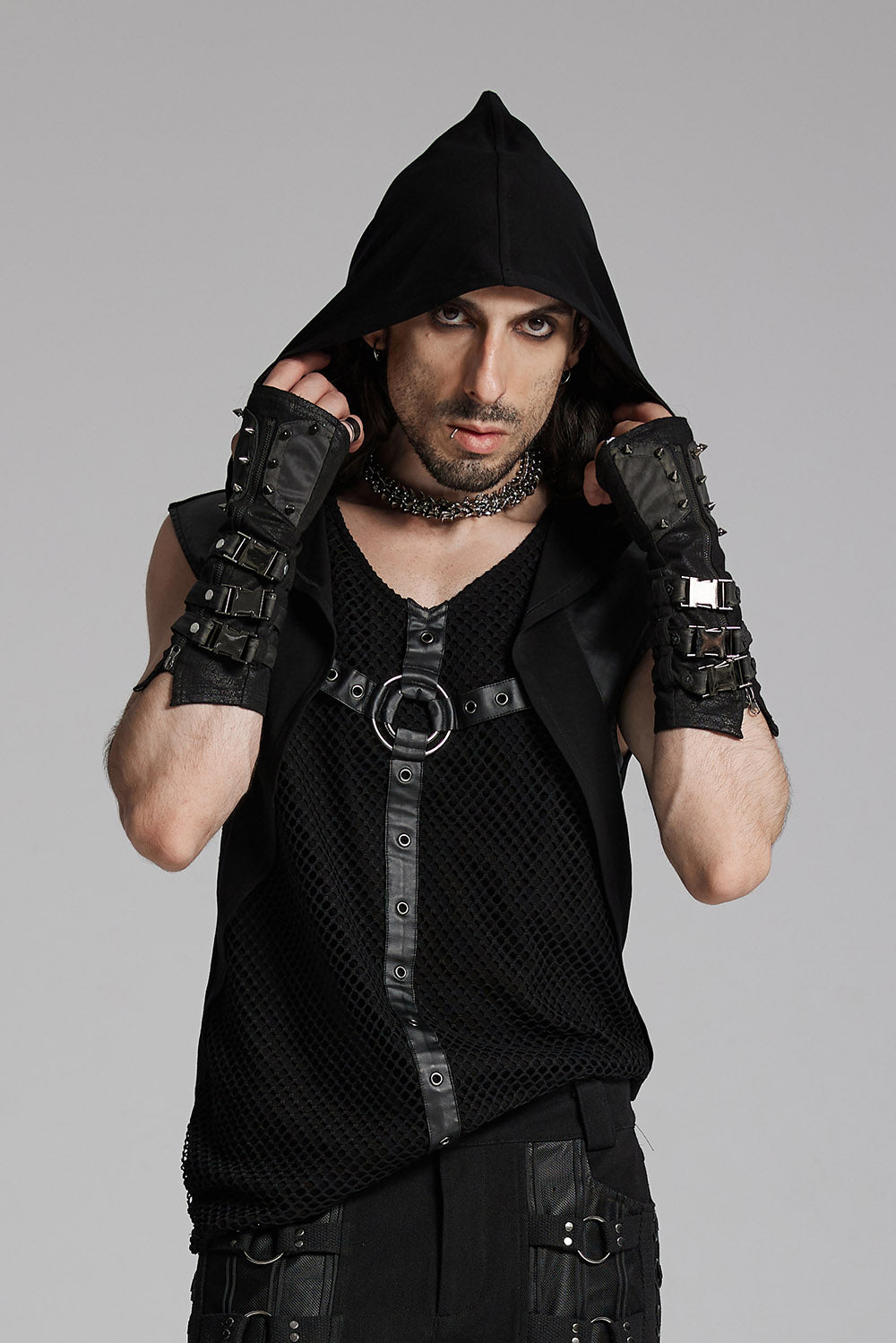 Darkwave Cyber Tech Hooded Tank Top