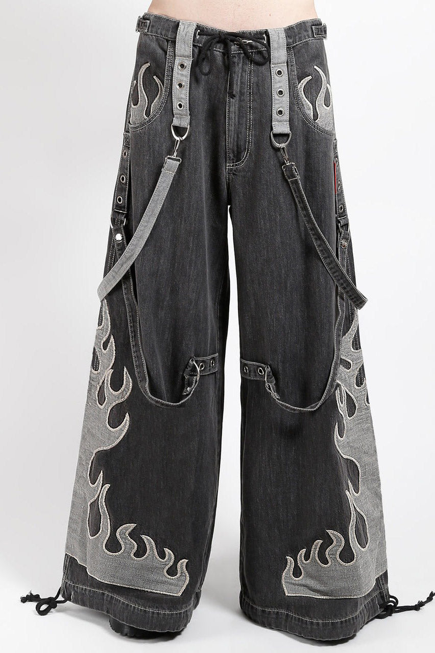 Tripp NYC Flame Dark Street Pants [BLACK DENIM]
