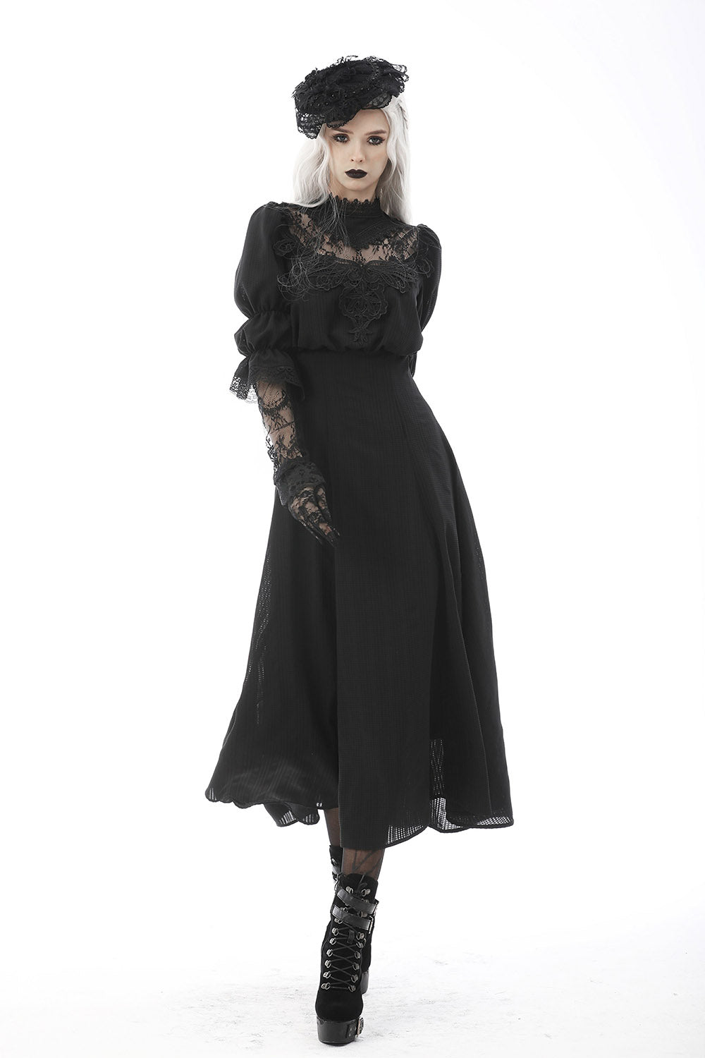 Spirits Past Victorian Goth Lace Dress