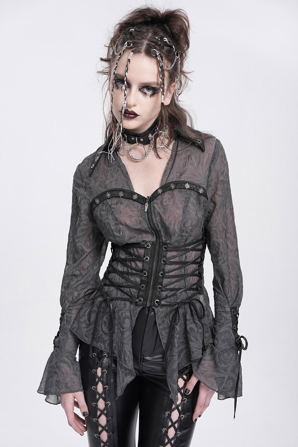 Of Dungeons and Dread Lace-Up Shirt