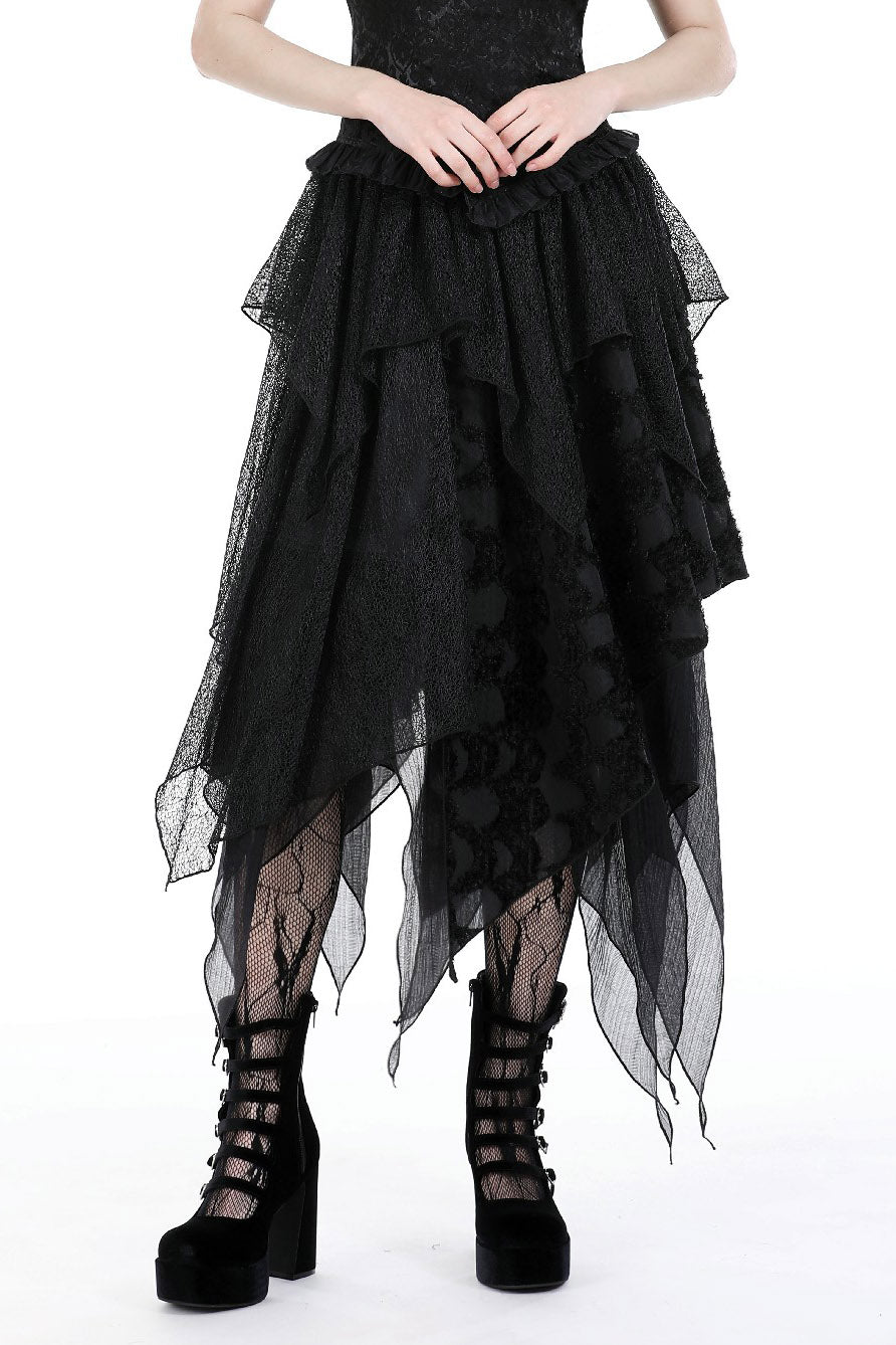 Gypsy Witch Tattered Patchwork Skirt