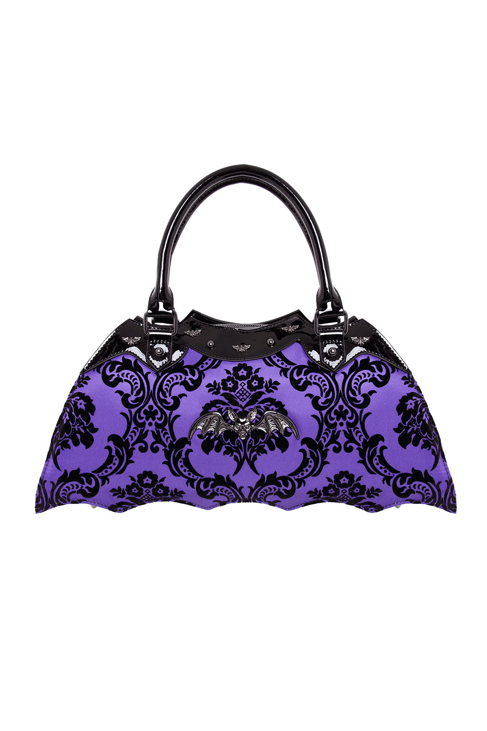 Damask Bat Handbag In Violet