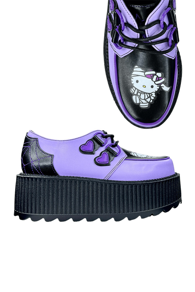 Super Kreep Mummy Hello Kitty Platform Creepers [Purple/Black] [NO RESTOCKS]