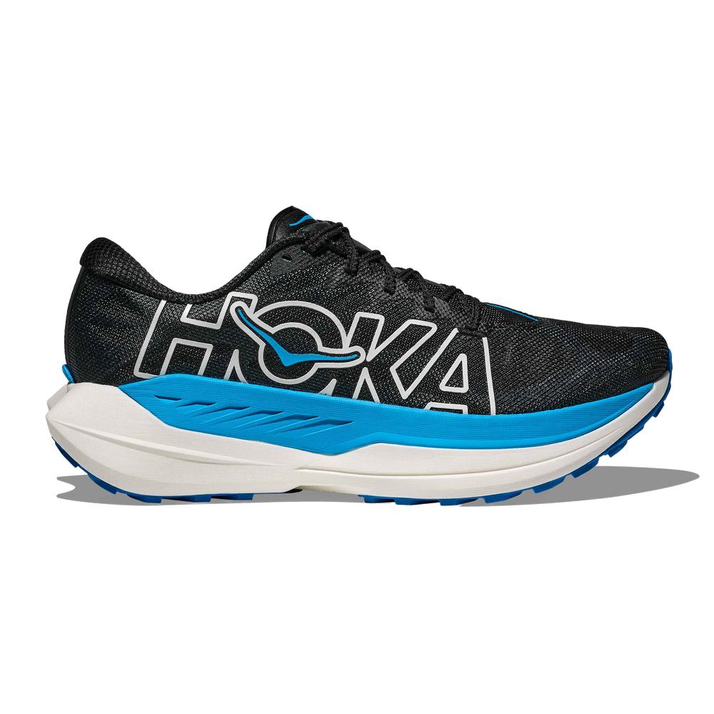 Hoka Rocket X Trail | Black/Skyward Blue | Men's Carbon-Fiber Plated Trail Shoe