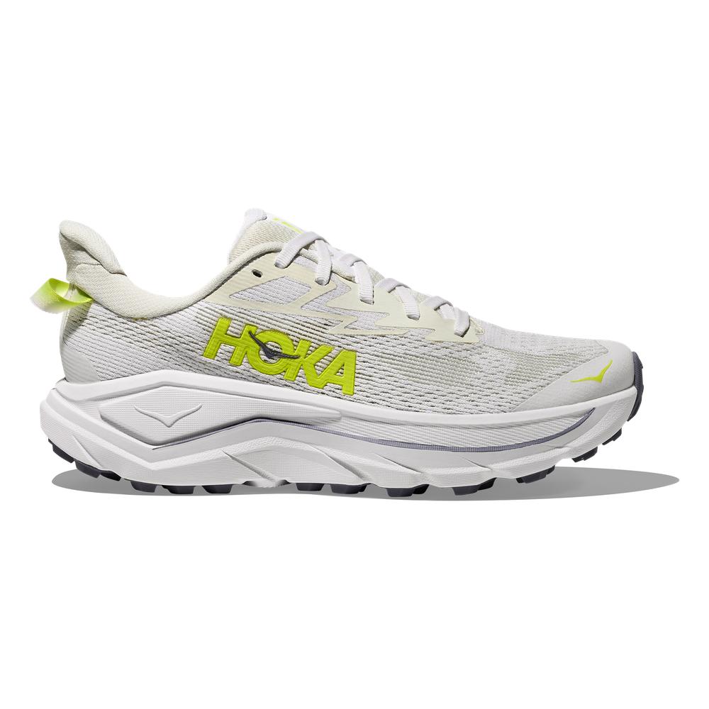Hoka Challenger 8 | White/Neon Hoka Citrus | Women's Cushioned Trail Shoe