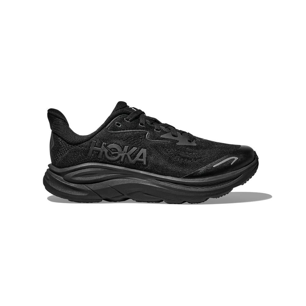 HOKA Clifton 10 | Black/Black | Youth Running and Walking Shoe