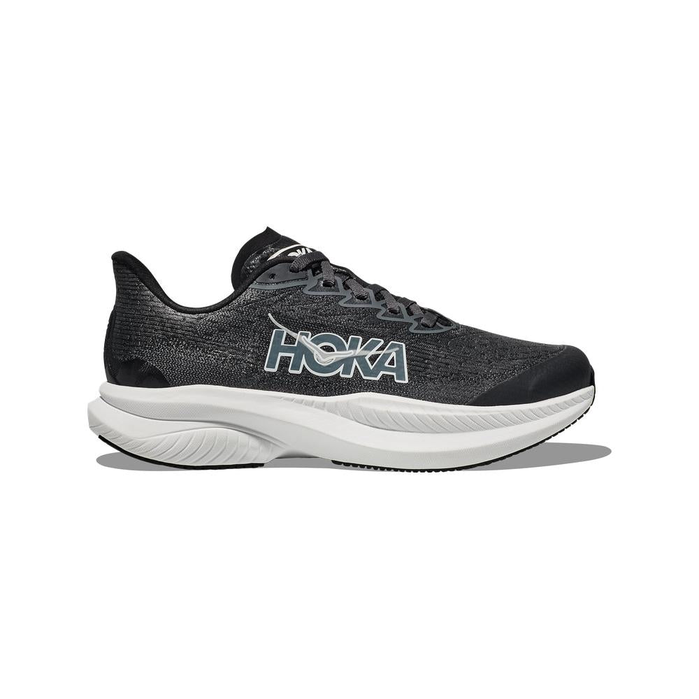 HOKA Mach 6 | Black/White | Youth Running and Walking Shoe
