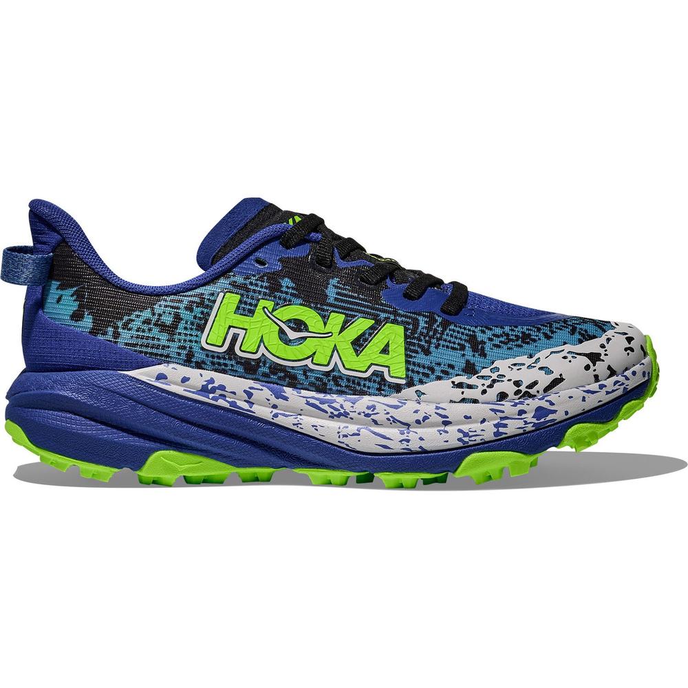 HOKA Speedgoat 6 | Night Sky/Neon LIme | Youth Running, Walking and Hiking Shoe