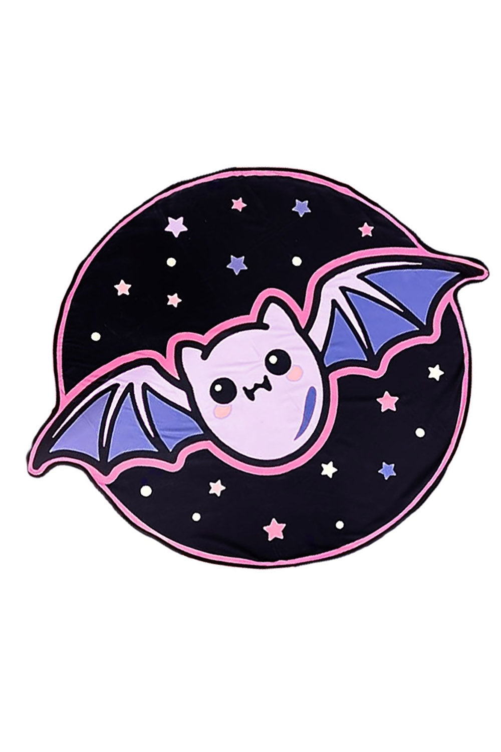Kawaii Bat Round Shaped Beach Towel