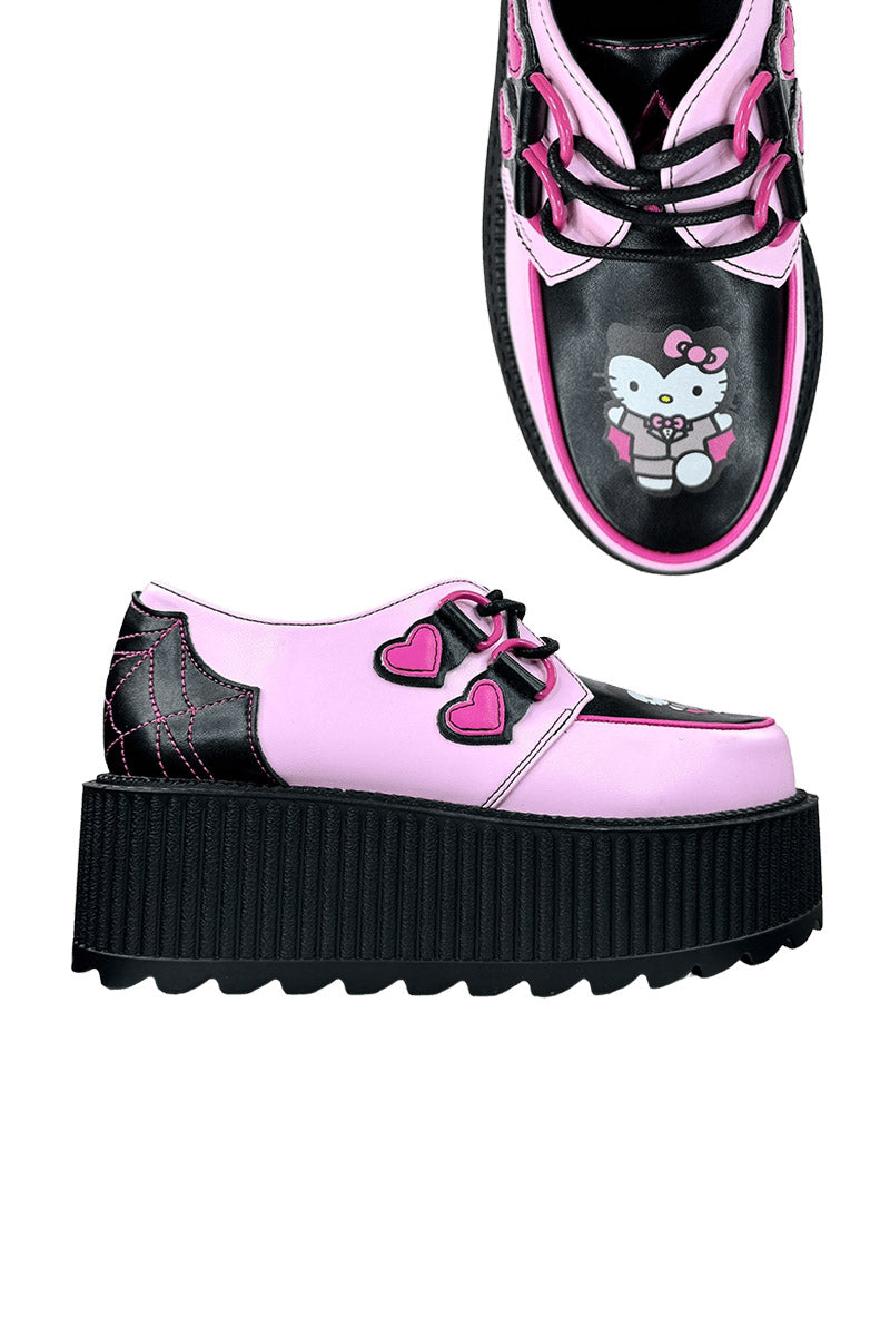 Super Kreep Drac Hello Kitty Platform Shoes [Pink/Black] [NO RESTOCKS]