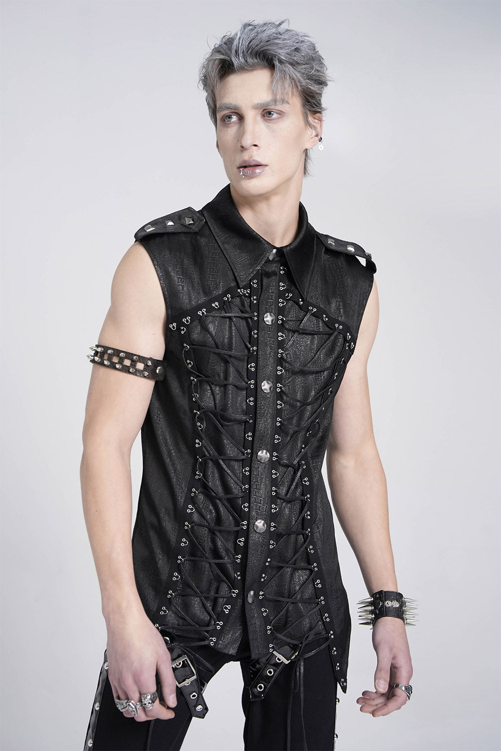 Serpentine Lace-Up Tank Top