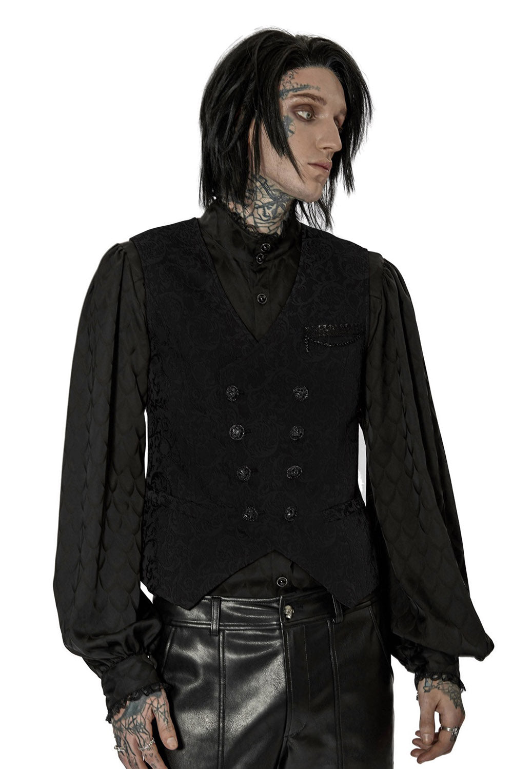 Vampire Tendencies Victorian Goth Vest [Black]