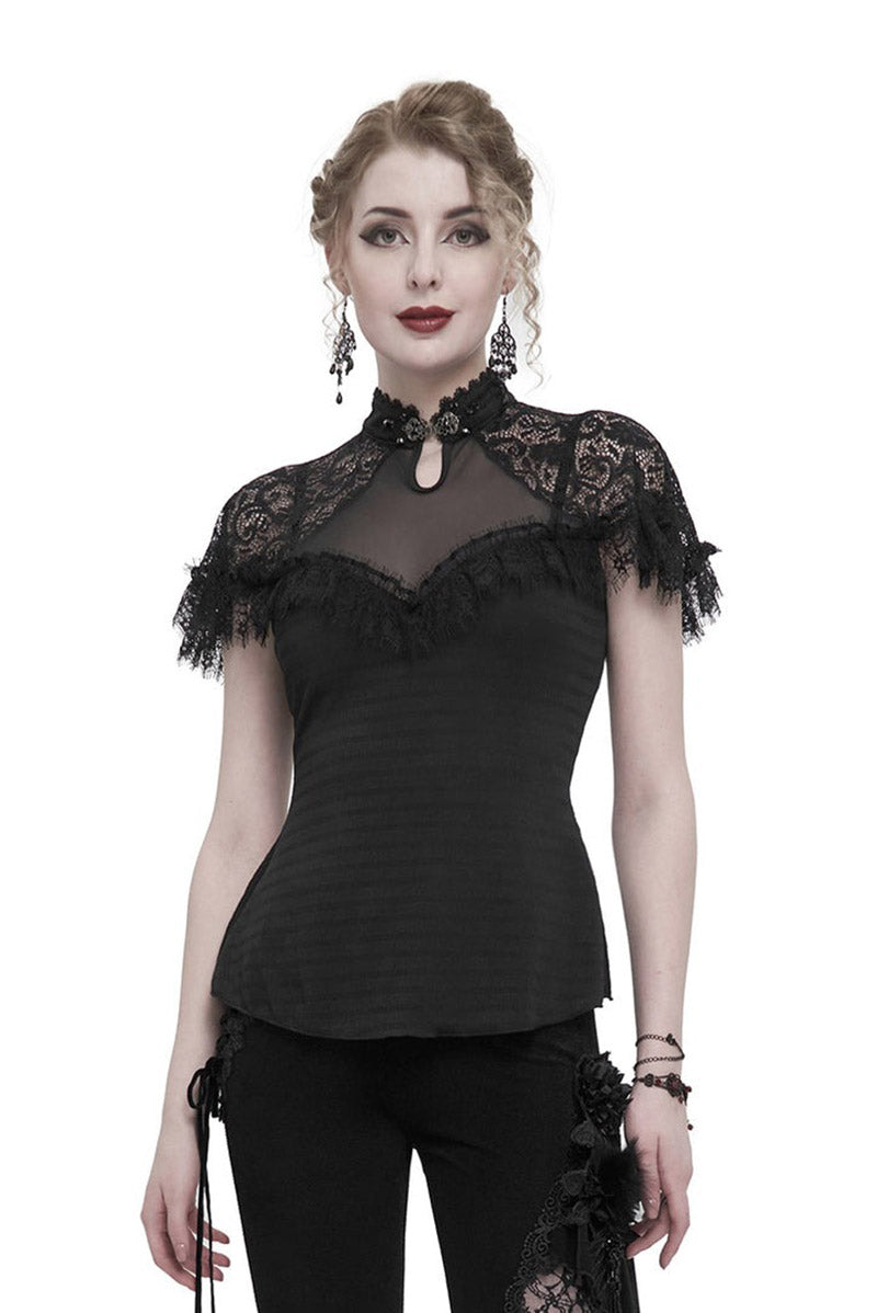 Weeping Widow Keyhole Blouse