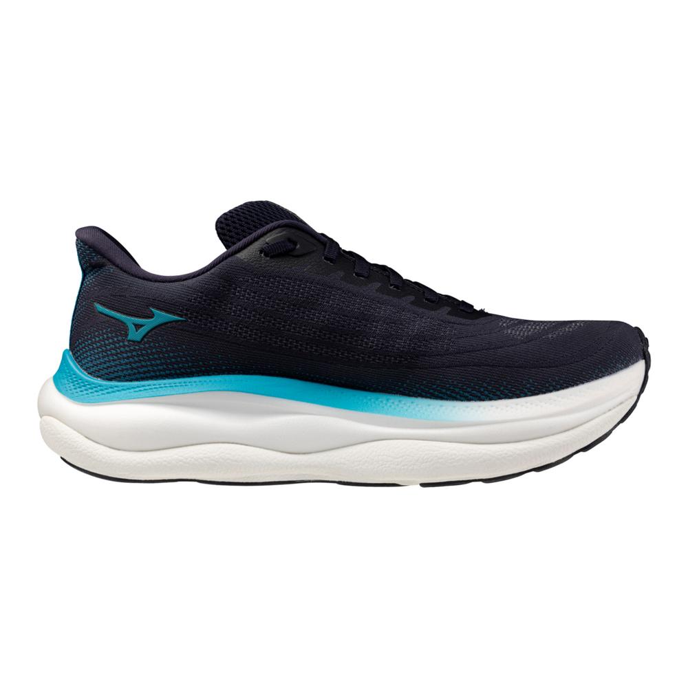 Mizuno Wave Sky 9 |Baritone Blue/Citrus | Men's High-Cushioned Running and Walking Shoe