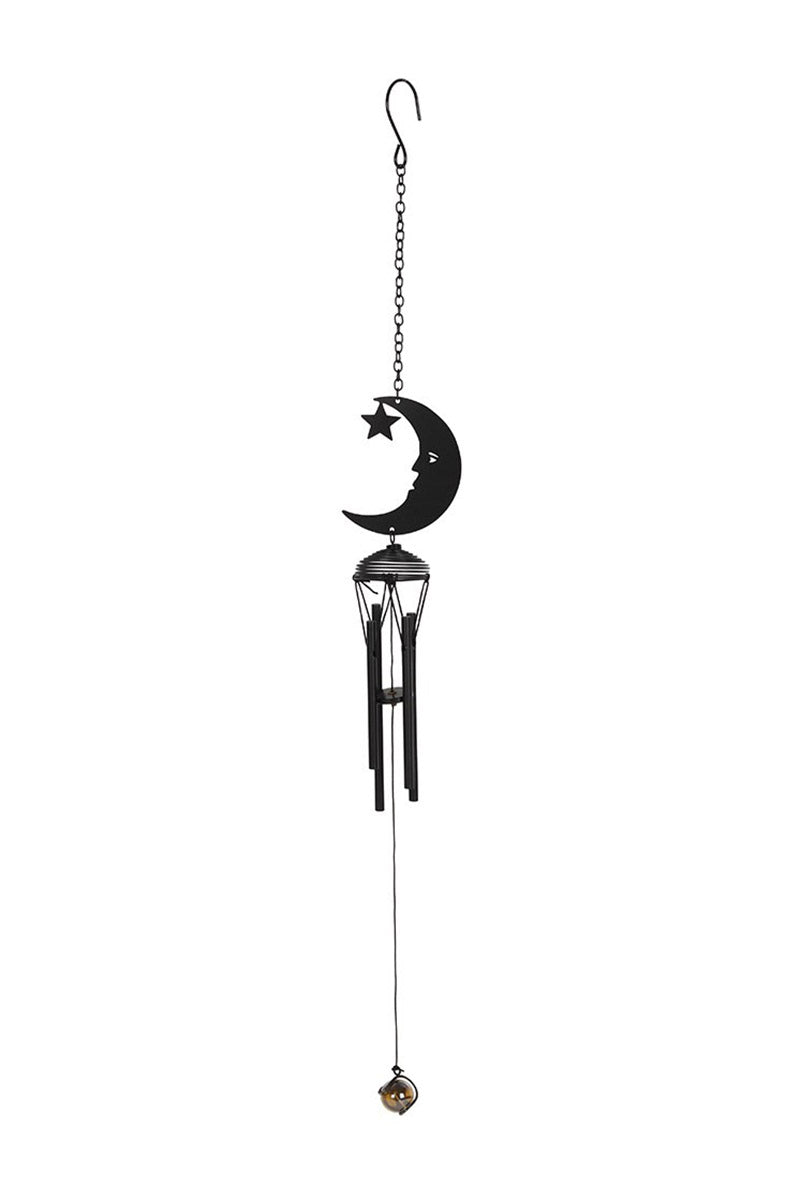 Black Crescent Moon Wind Chime