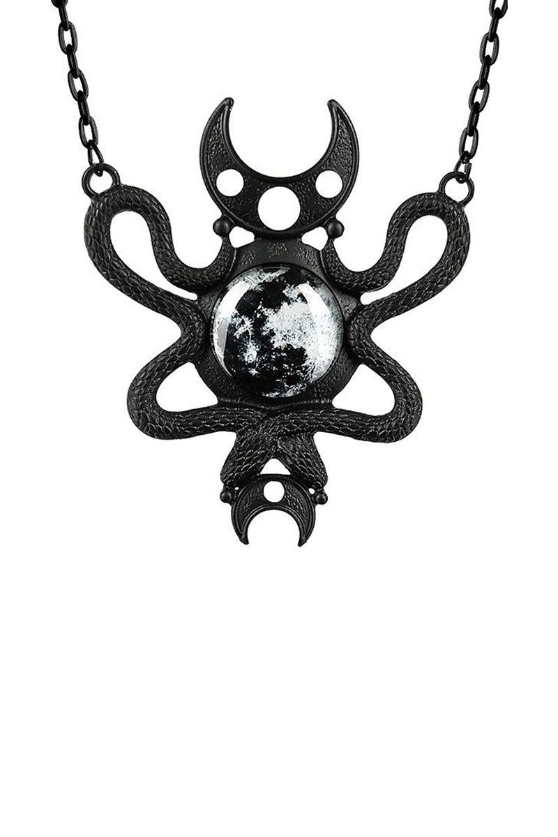Moon Embraced Necklace [Black]