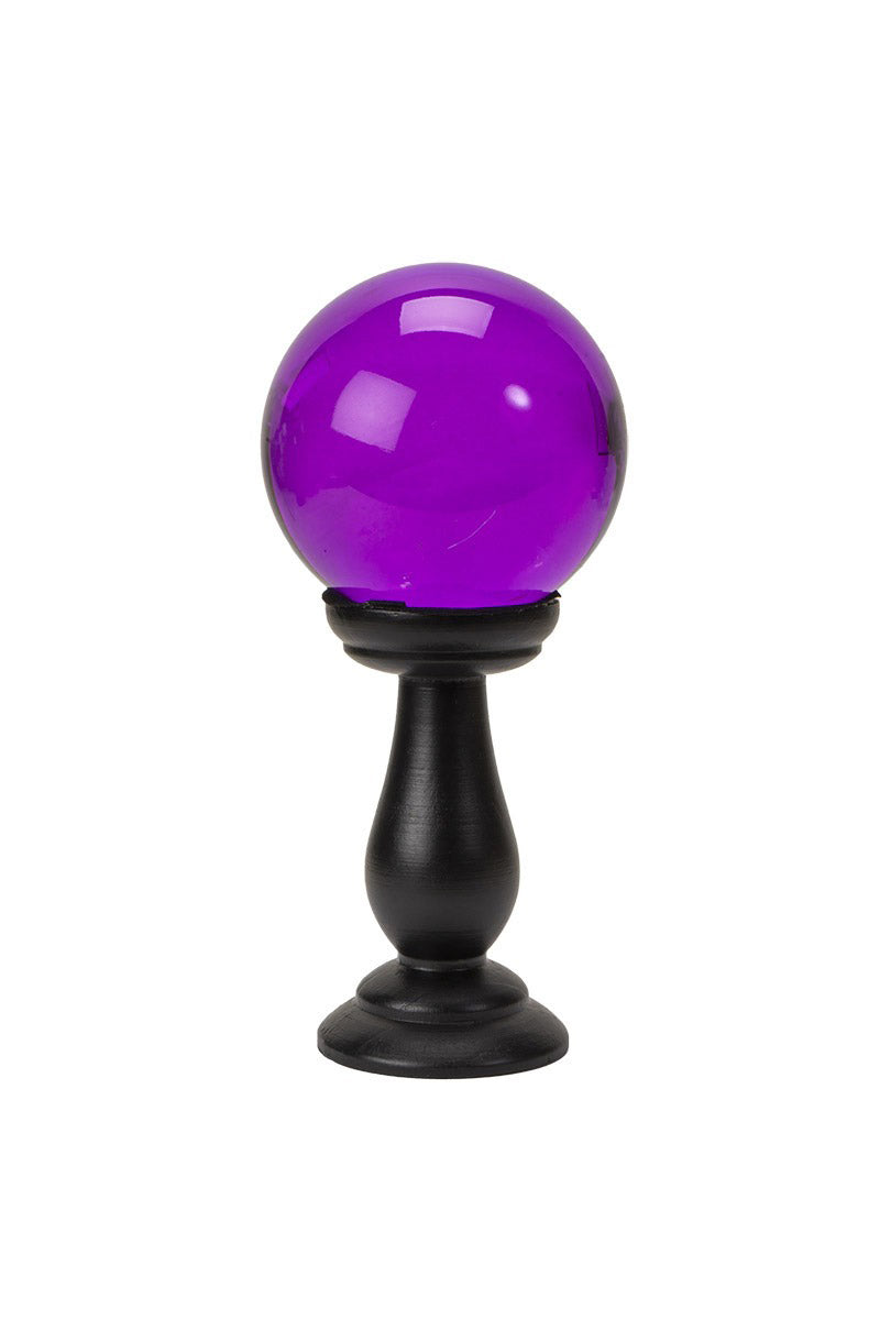 Small Purple Crystal Ball on Stand