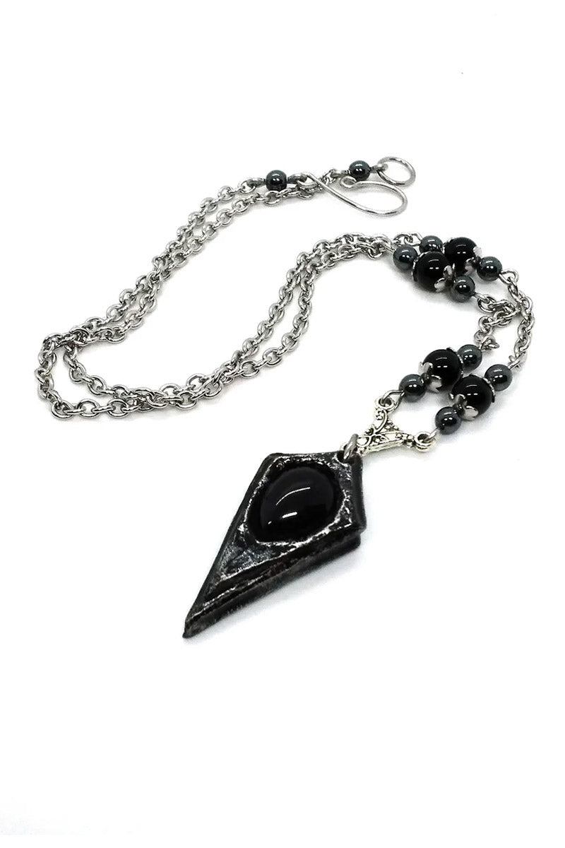 Pendulum Necklace with Onyx Stone