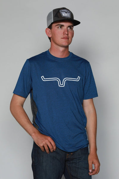 Kimes Ranch Mens Phase 2 Tech Tee Navy Polyester Blend S/S T-Shirt