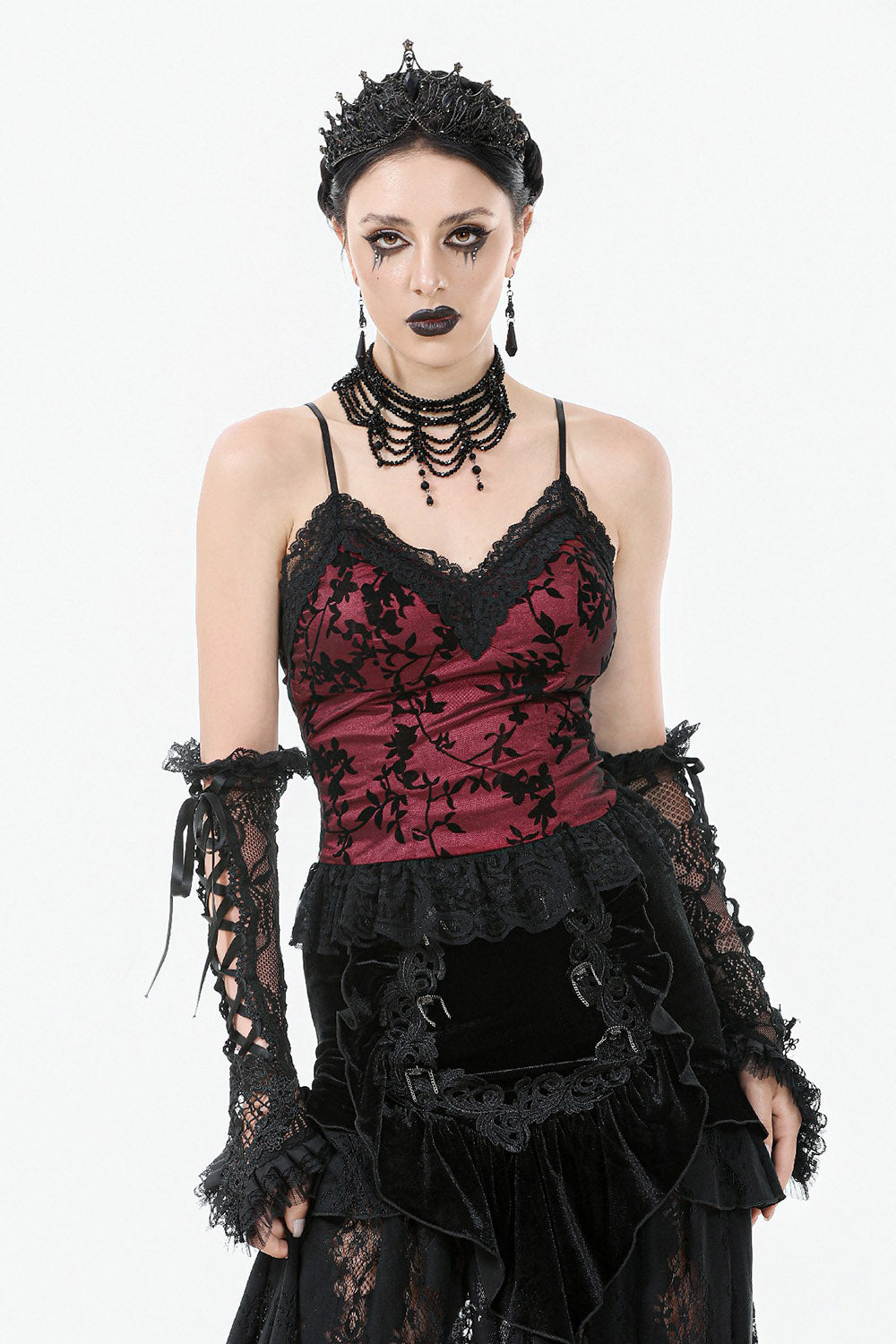 Scarlet Bloom Lace Tank Top