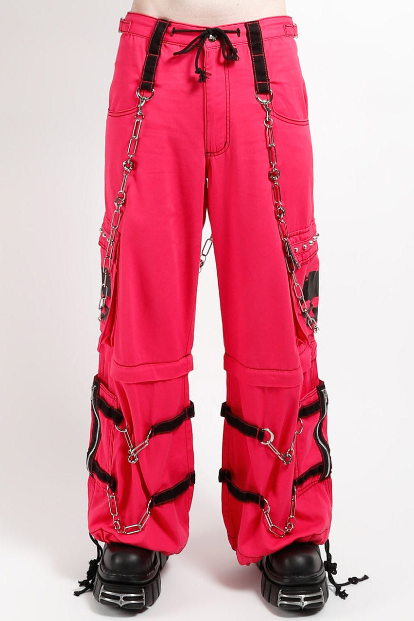 Tripp NYC Skull Zip Off Pants [Pink/Black]